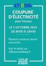 ENEDIS - coupure d'électricité du 1er octobre 2024