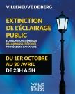 Extinction de l'éclairage public du 1er octobre au 30 avril