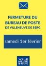 Fermeture bureau de poste