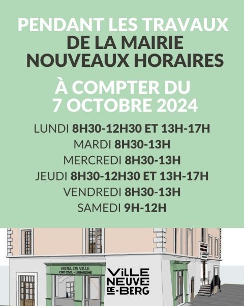 horaires mairie